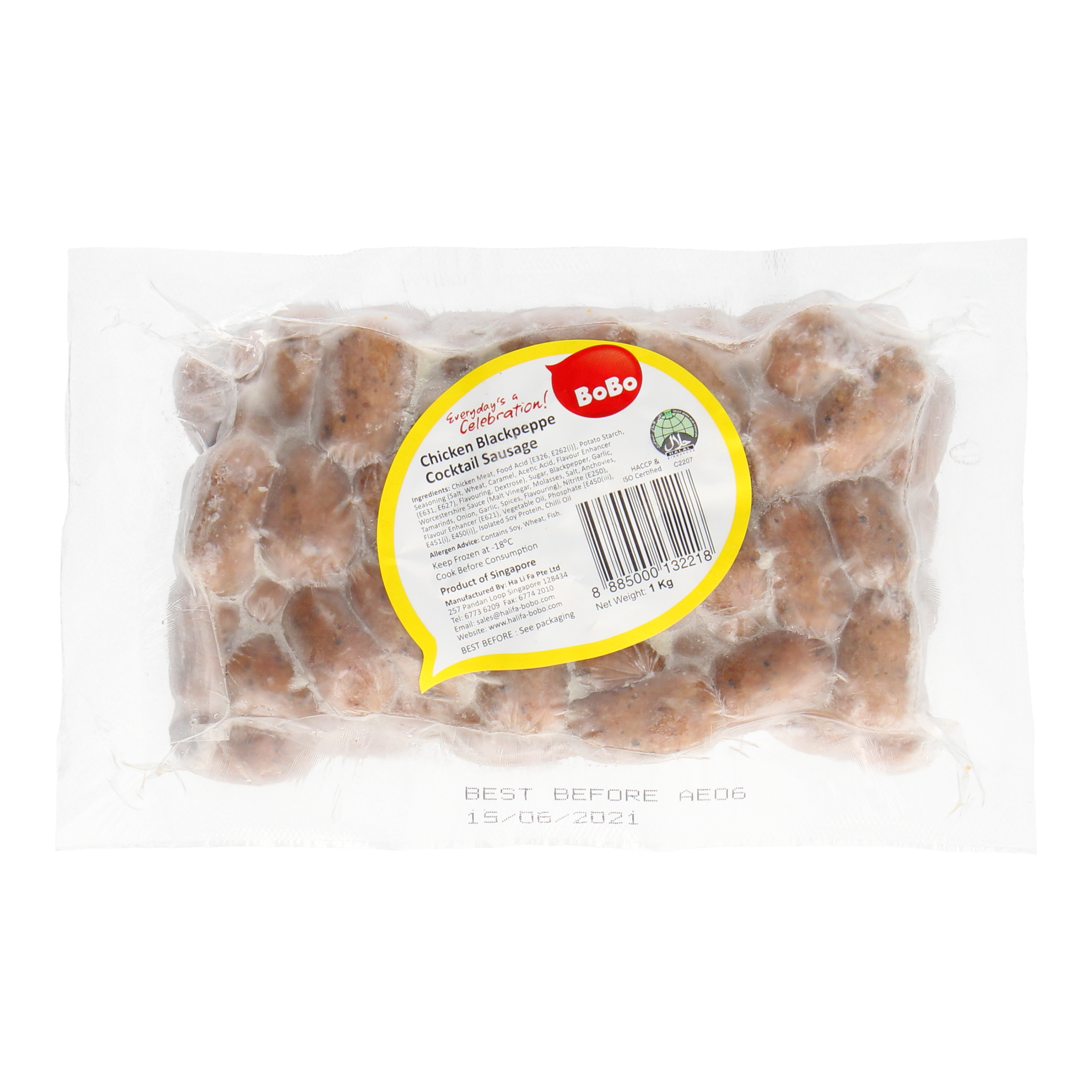 BoBo Cocktail Chicken Black Pepper Sausage (小鸡肉黑胡椒香肠)