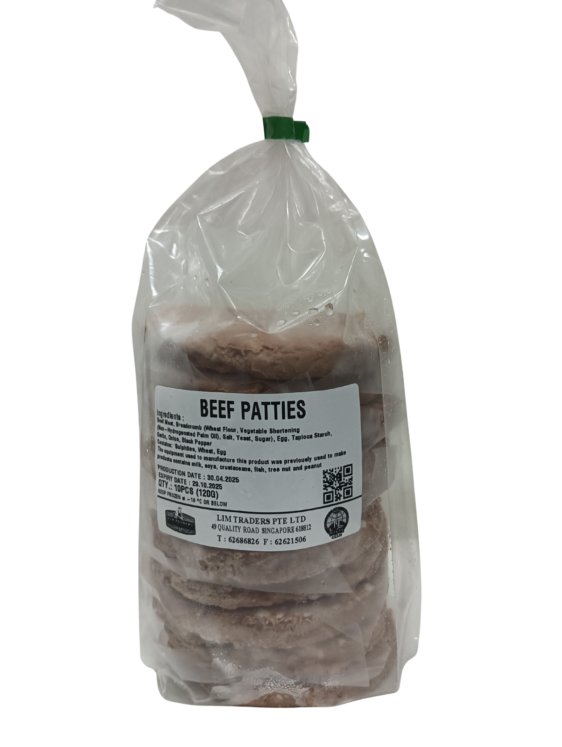 LT Raw Beef Patties, Quarter Pounder (生牛肉馅饼)
