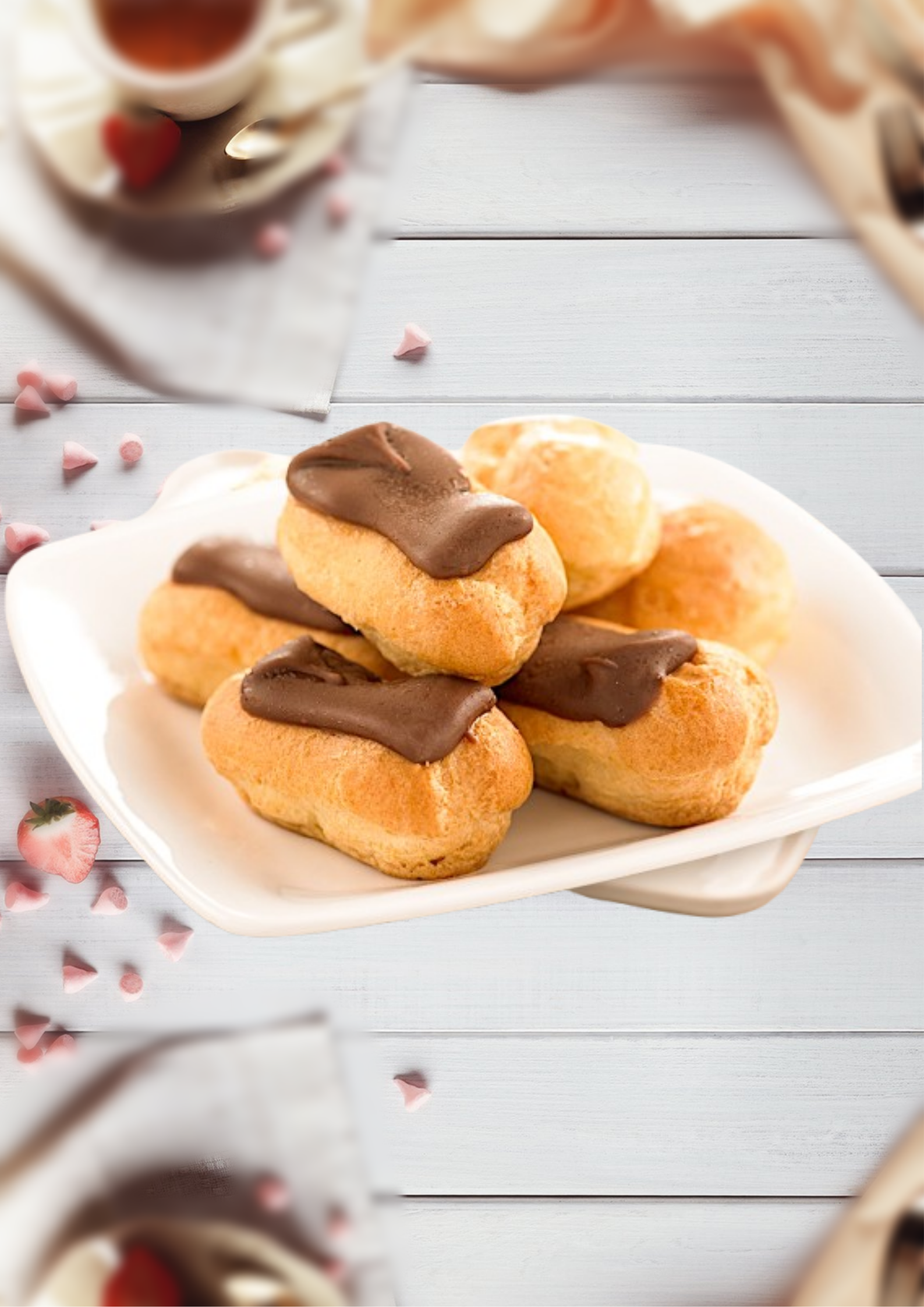 L. Mini Chocolate Eclair - 巧克力小饼泡芙(长方形)